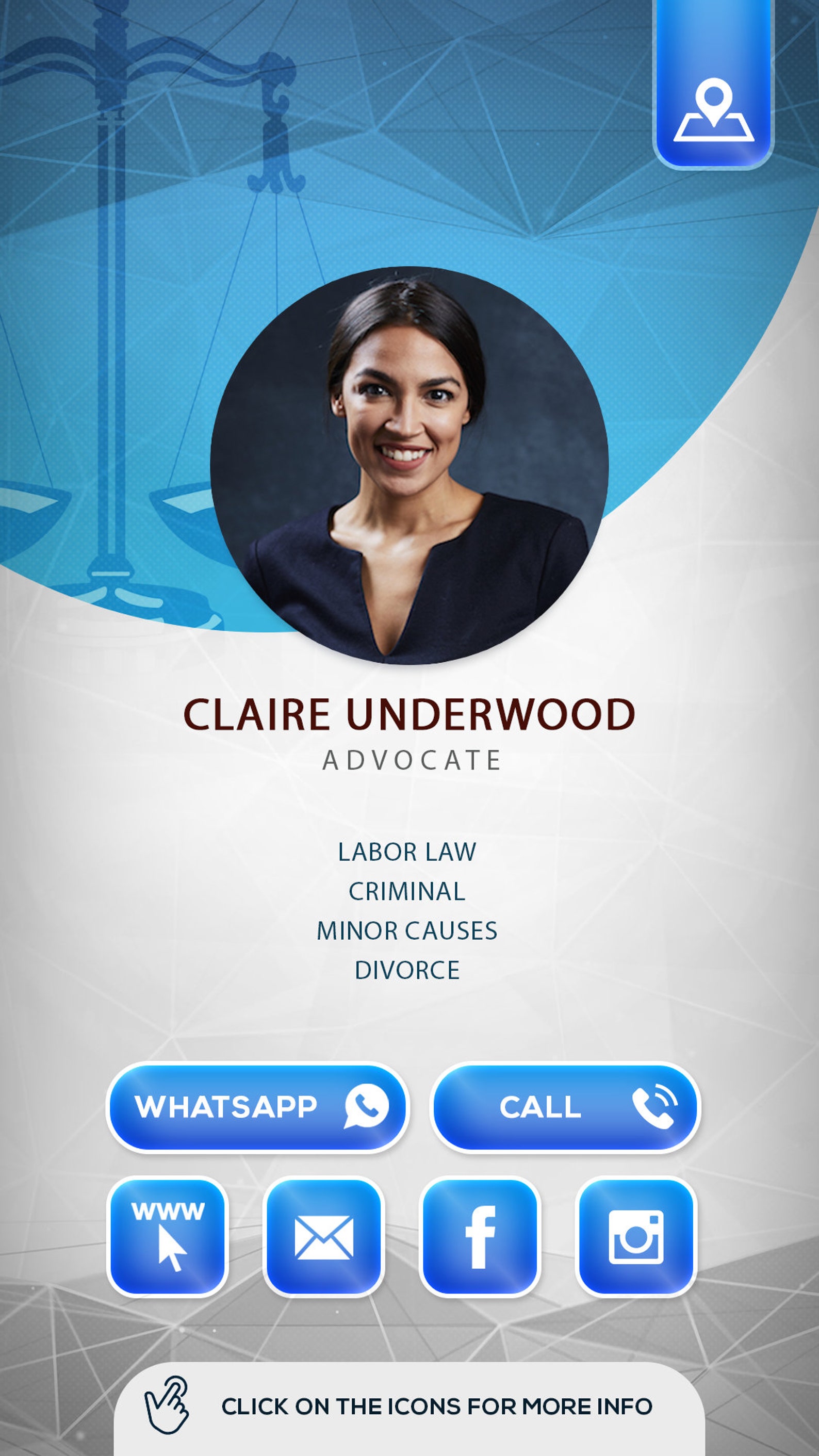 Digital Business Card with clickable links E Business Card Etsy