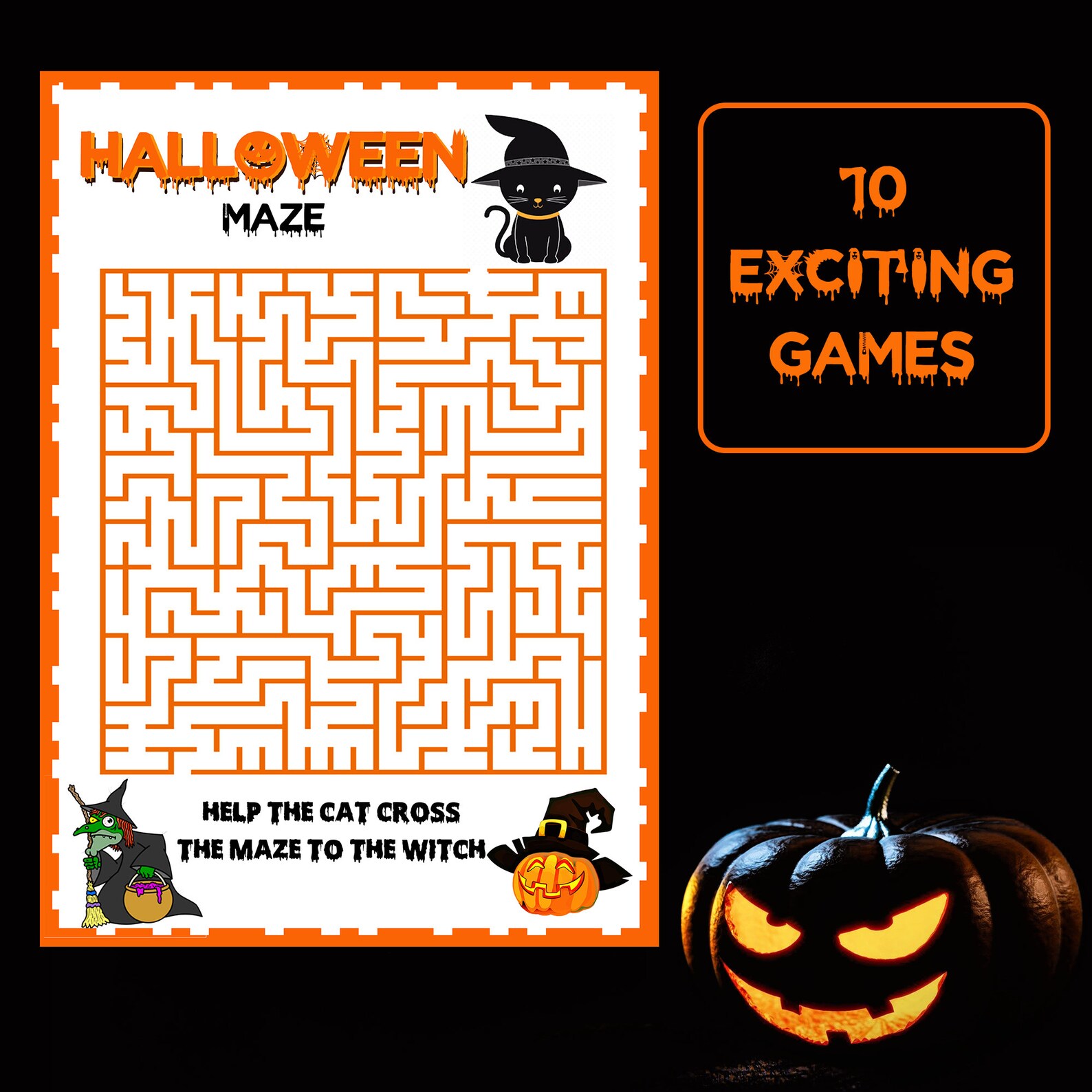 Halloween Printable Games Halloween Party Supplies Halloween - Etsy