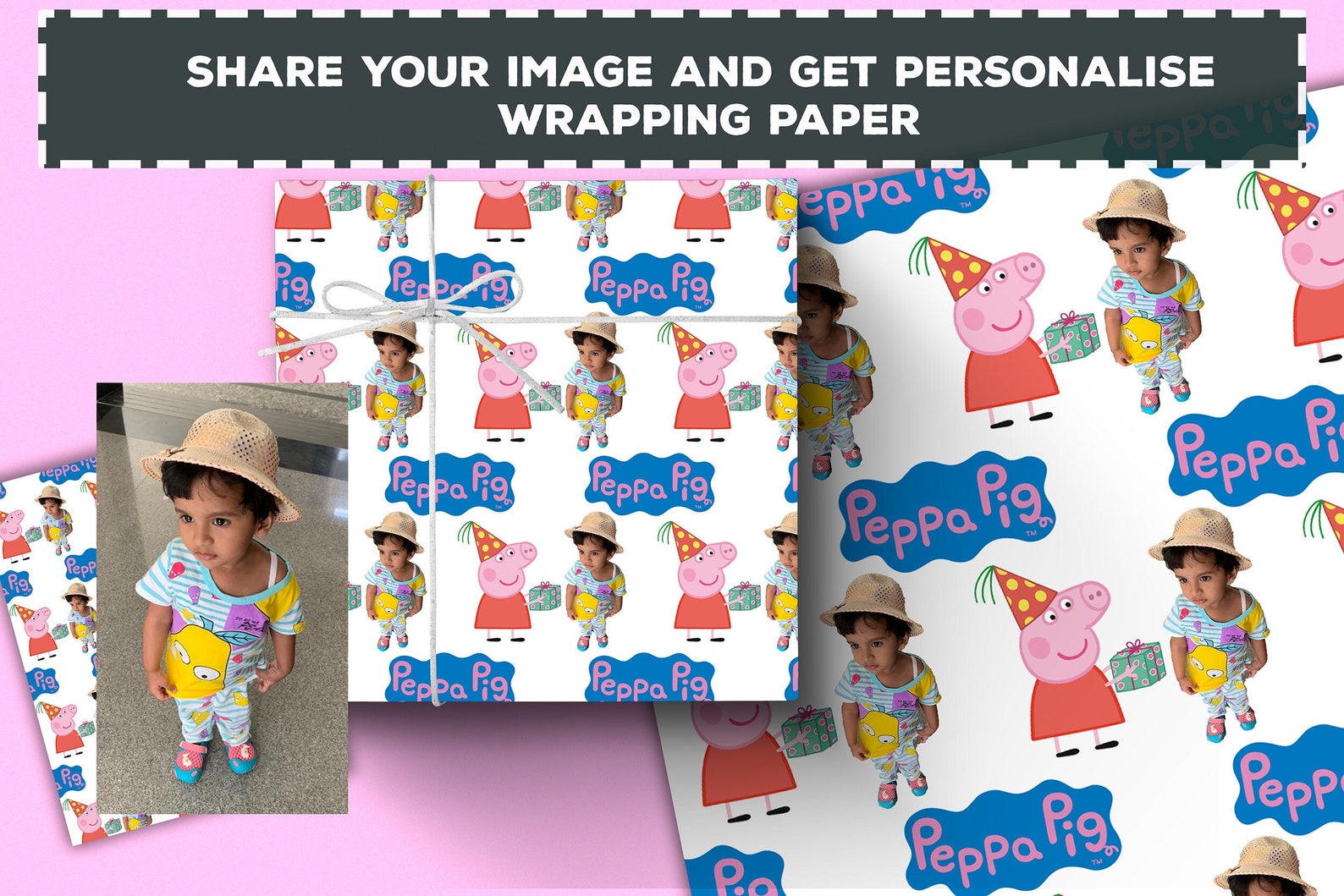 Peppa pig wrapping paper peppa pig birthday paper peppa pig etsy