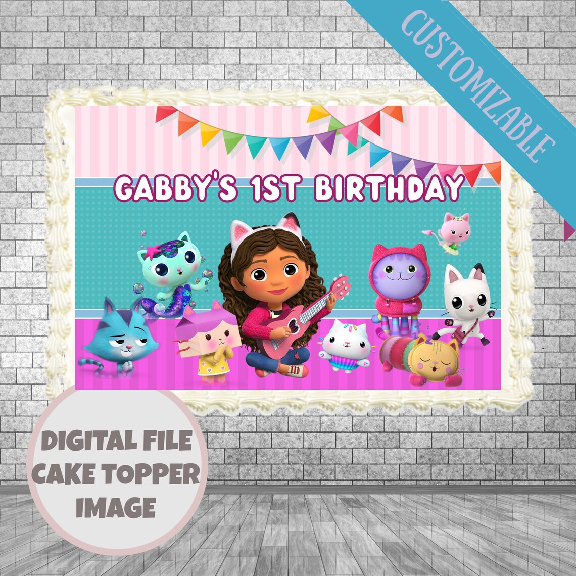 GABBY DOLLHOUSE Cake Topper Digital Design Gabby Dollhouse Etsy Canada