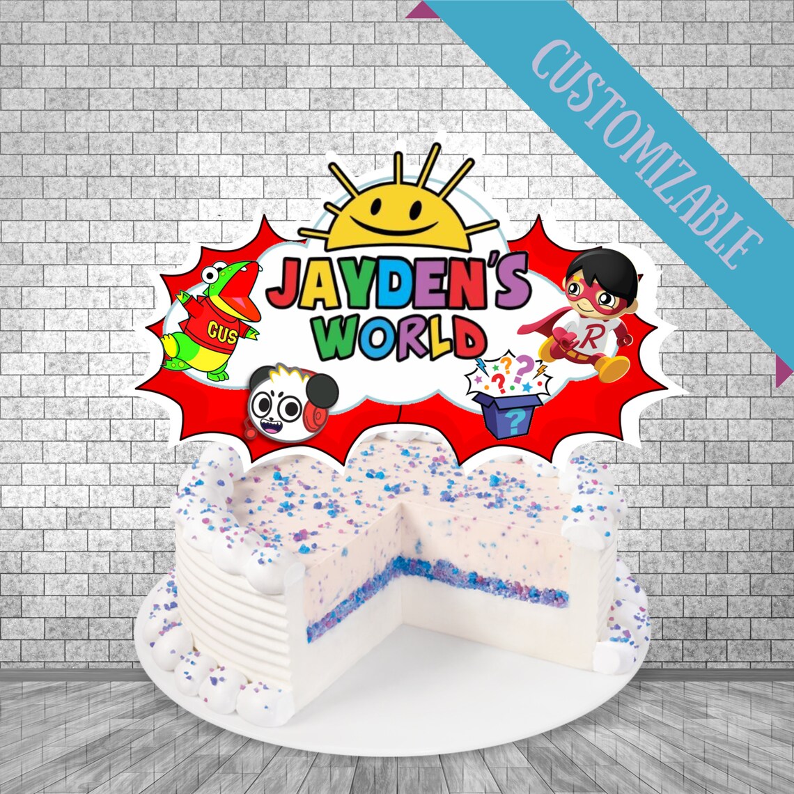 RYAN'S WORLD Cake Topper Digital File Ryan's World | Etsy