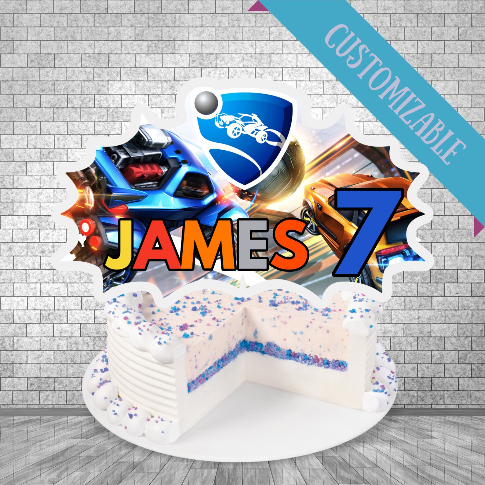 ROCKET LEAGUE Printable Cake Topper Rocket League Birthday Etsy