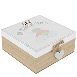 Boîte souvenir bébé en bois personnalisée | Boîte bébé gravée | Boîte à souvenirs bébé | Cadeau bébé personnalisé | Cadeau pour nouveau-né | Cadeau pour bébé garçon