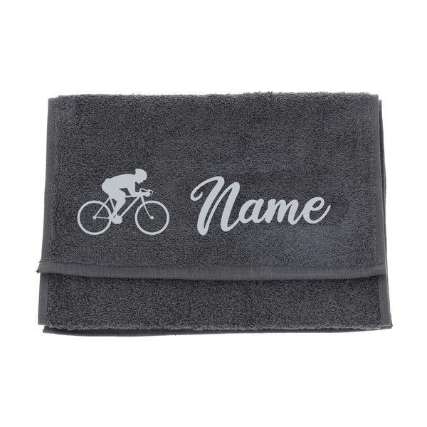 Personalised Embroidered Towel Running Spin Cycling Workout Themed | Gym Towel | Personalise Fitness Gift With Name | Sports Towel Men Women