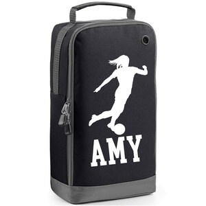 Sac à chaussures de football personnalisé avec nom et design Cadeau sac de football pour enfant lui ou elle Kit de sport pour chaussures de football Sac à chaussures de football personnalisé Female Footballer