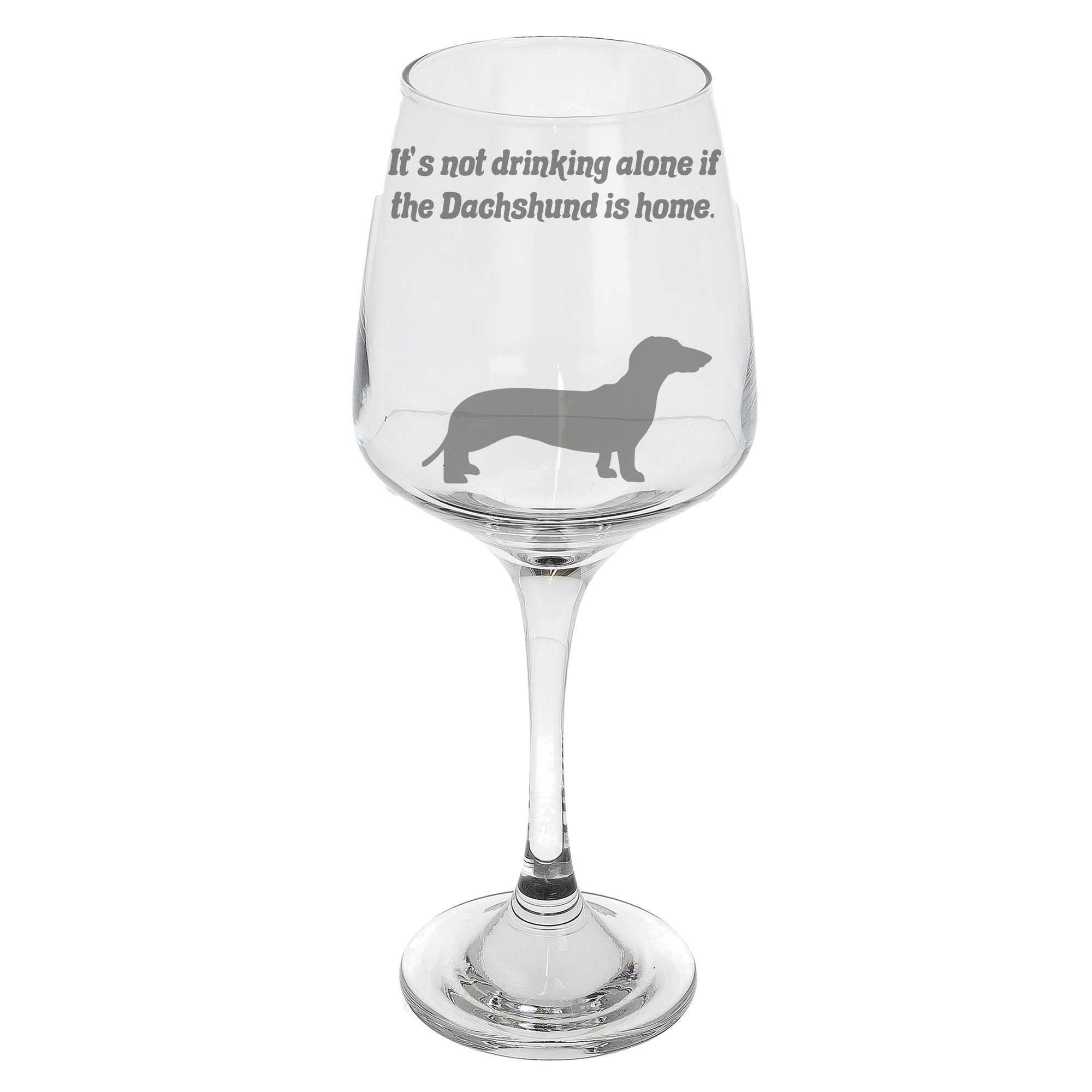 Engraved Personalised Dachshund Wine Glass Gift Dog Name Etsy UK