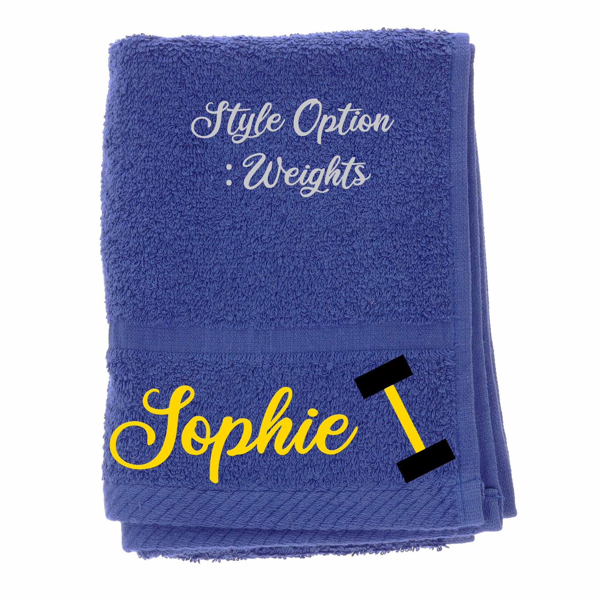 Personalised Embroidered Gym Towel Sweat Towel Running Spin Etsy