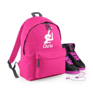 Personalised Gymnast Stretching Design Backpack | Stylish Rucksack for Boys & Girls | Ideal for Sports Gear Storage | Durable Kit Holder