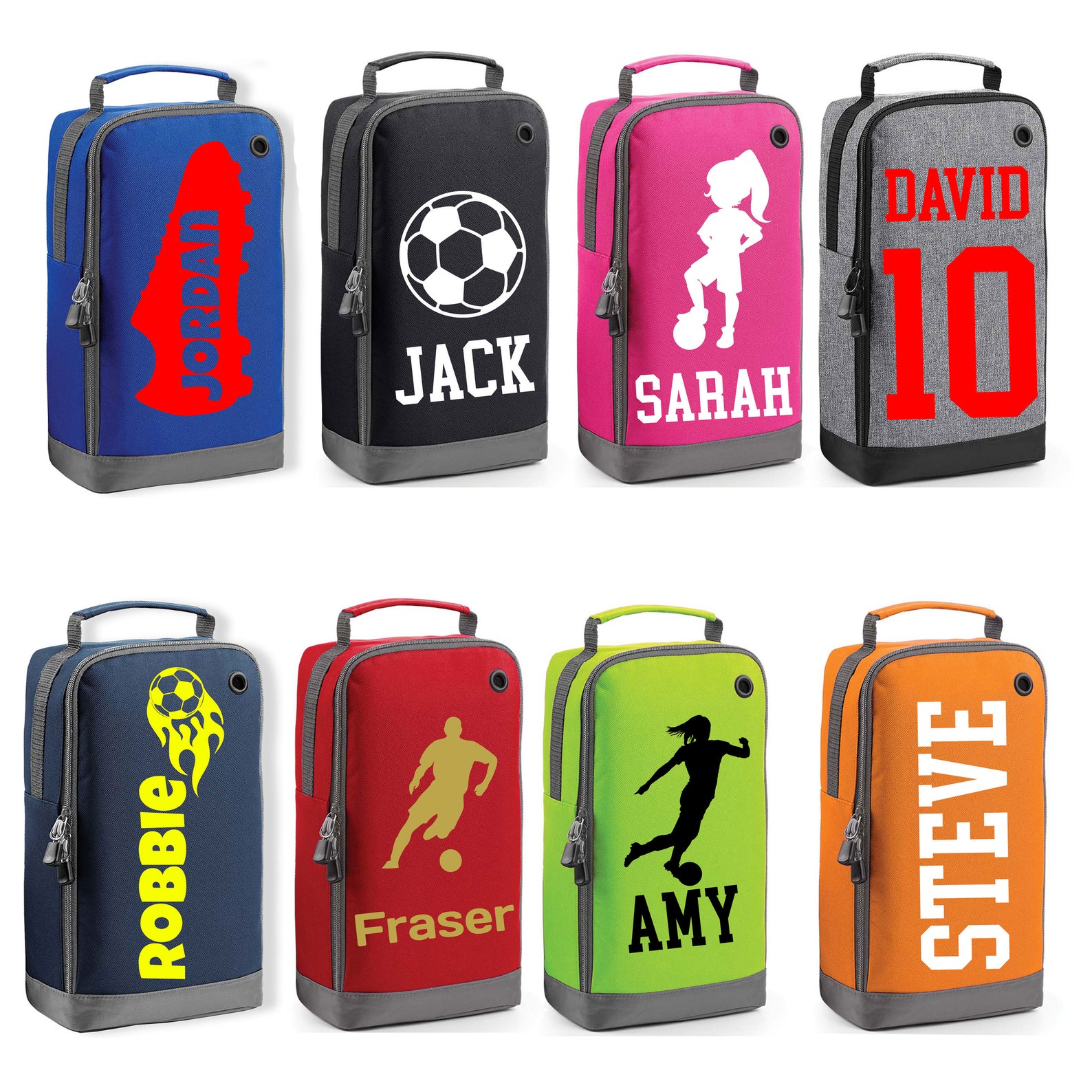 Personalised Football Boot Bag with Name & Design | Football Bag Gift for Kids Him or Her | Football Boot Gym Kit | Custom Football Boot Bag