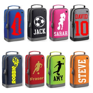 Personalised Football Boot Bag with Name & Design Football Bag Gift for Kids Him or Her Football Boot Gym Kit Custom Football Boot Bag Just Name