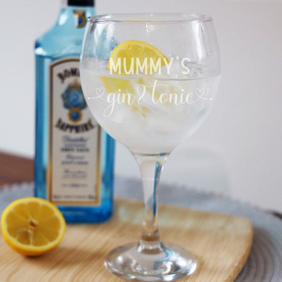 verre gin tonic gravé