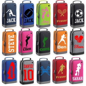 Personalised Boot Bag with Name & Design Shoe Bag Custom Gift for Kids Him or Her Boot Gym Kit Sports Cricket Dance Rugby Tennis Bag image 1