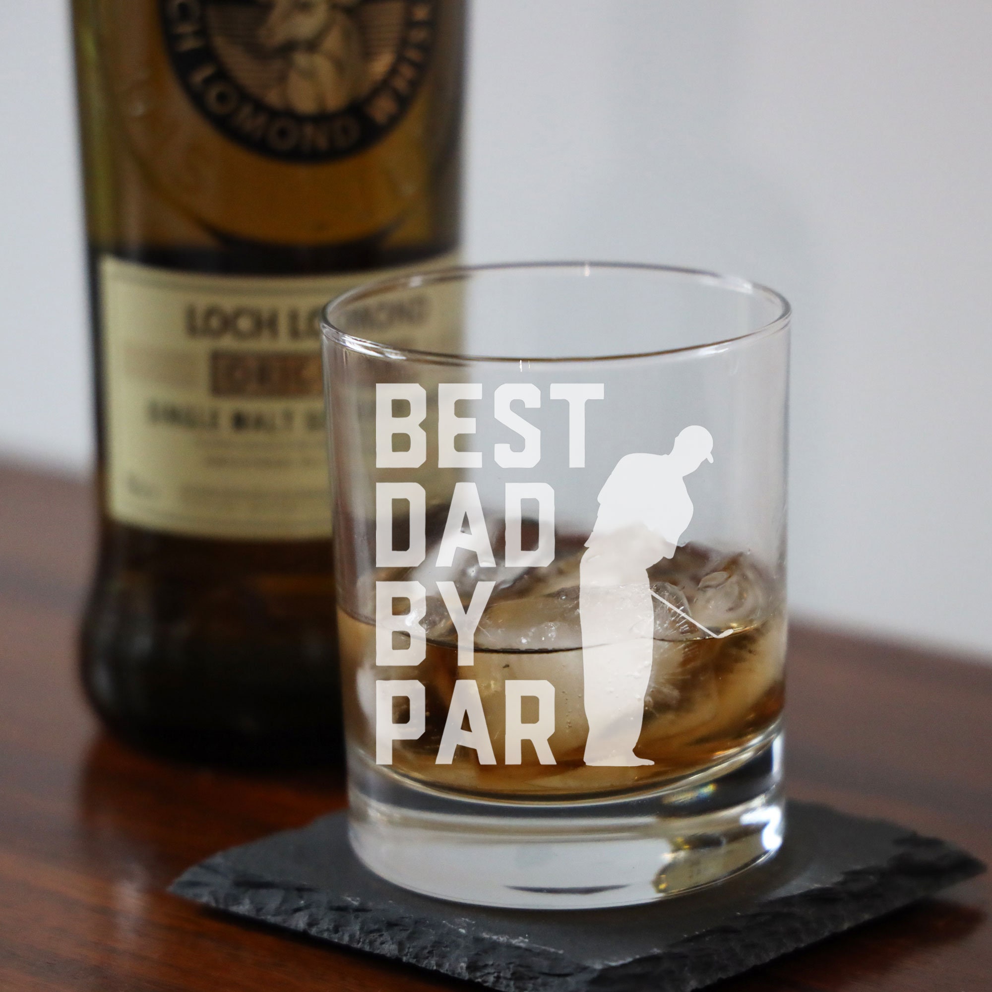 Best Dad Ever Whiskey Glass - Dad Golf Gift