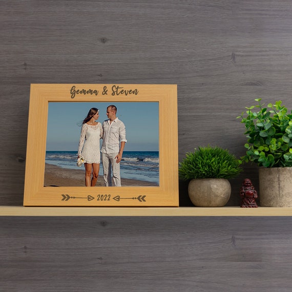 Personalised Engraved Couples Photo Frame Wedding Etsy