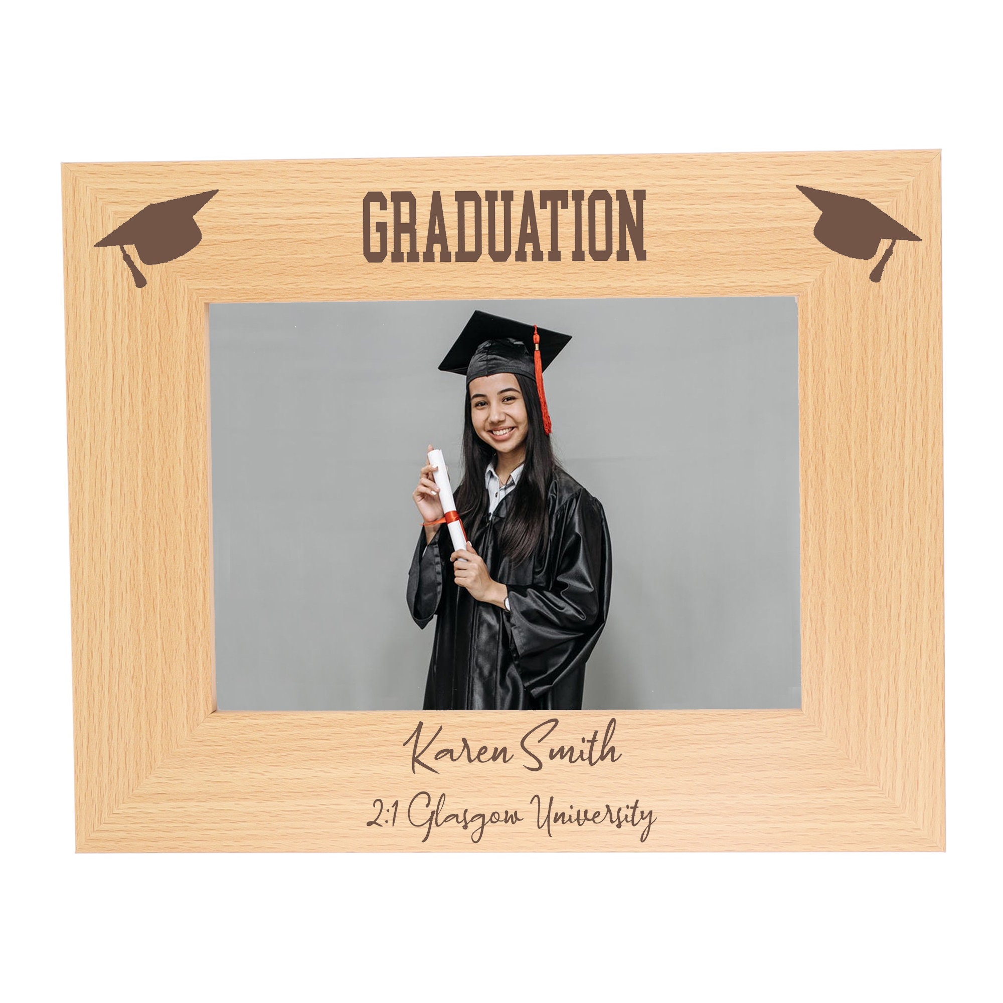 Gradution Frame Personalised Graduation Wooden Photo Frame | Engraved Picture Frame ...