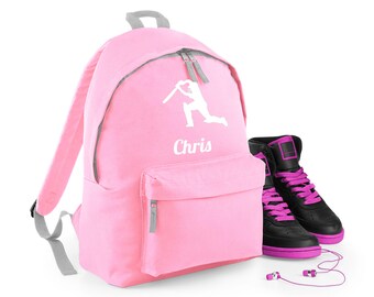 Personalised Cricket Backpack | Stylish Rucksack for Boys & Girls | Ideal for Sports Gear Storage | 20x20x40cm Durable Training Kit Holder