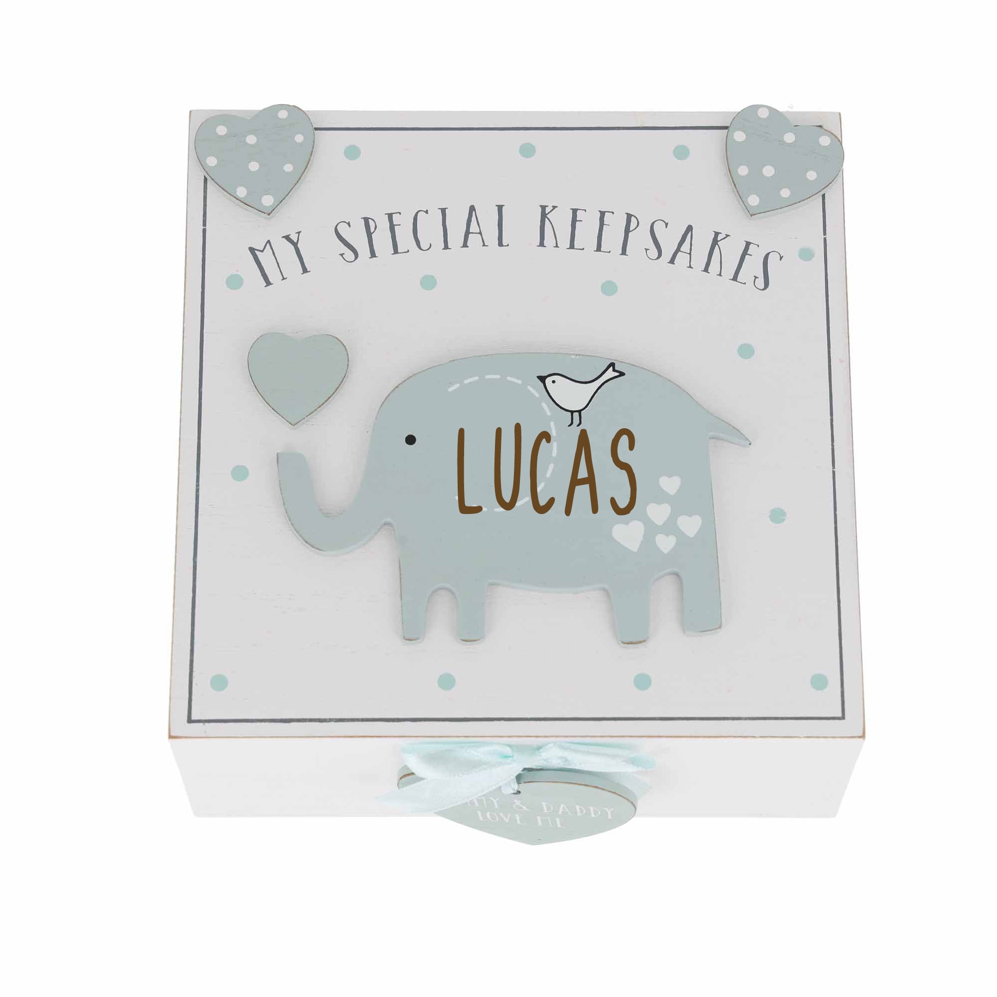 Baby Keepsake Box Personalised Blue Baby Boy Memory Box
