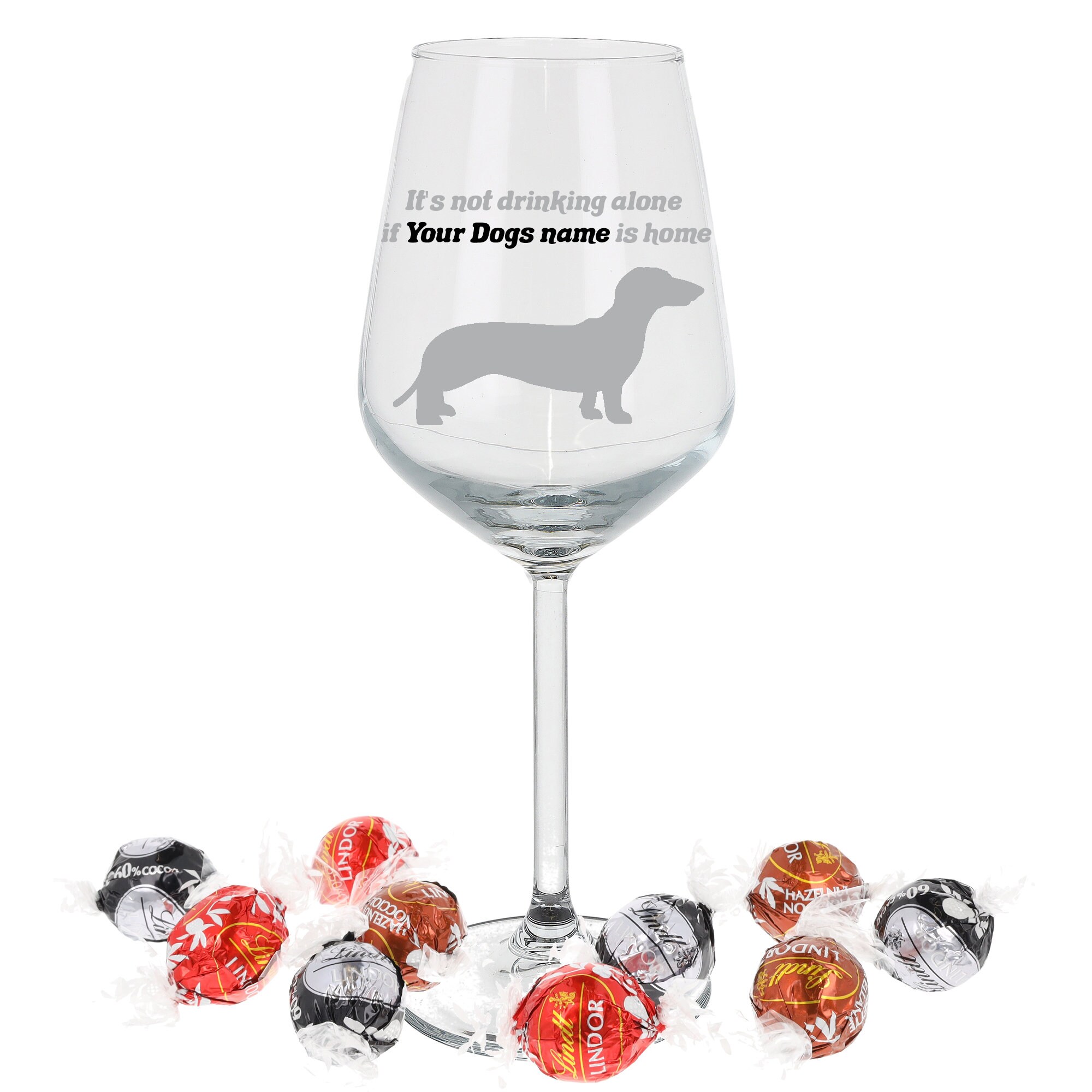 Engraved Personalised Dachshund Wine Glass Gift Dog Name Etsy