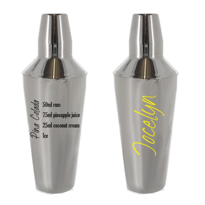 Personalised Pina Colada Cocktail Shaker & Glass Set With Etsy