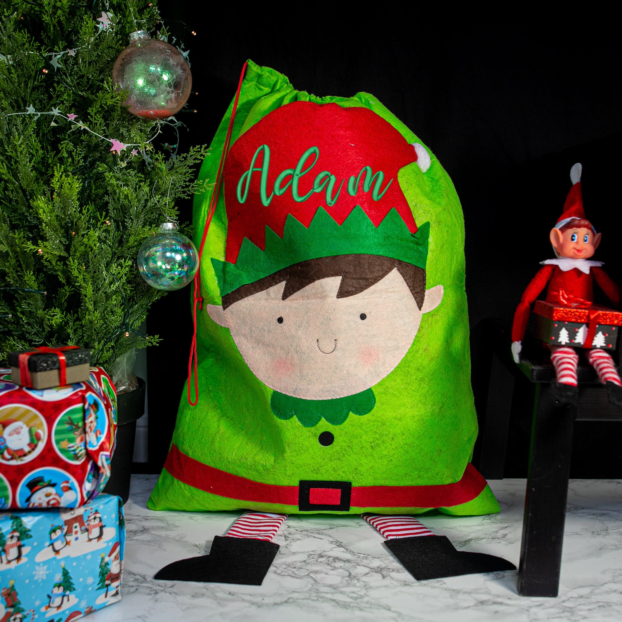Personalised Christmas Santa Sack & Stocking Matching Set Embroidered — free download