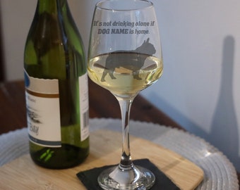 Gepersonaliseerd gegraveerd wijnglas Franse Bulldog | Cadeau hondeneigenaar/geliefde | Frenchie Bulldog-wijnglas | Nieuwe verjaardagscadeaus | Hondenmama