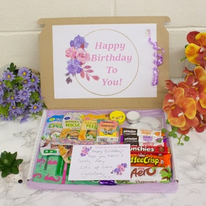 Caja de regalo personalizada para mujer / Paquete de cuidado personal / Caja de abrazos / Cesta de mimos / Regalo de cumpleaños para damas / Recupérate pronto /