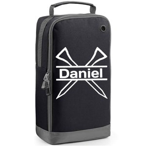 Sac à chaussures de golf personnalisé avec nom ou initiales | T-shirt croisé et cadeau prénom pour lui | Choisissez le modèle de sac de golf | Sac à chaussures de golf personnalisé