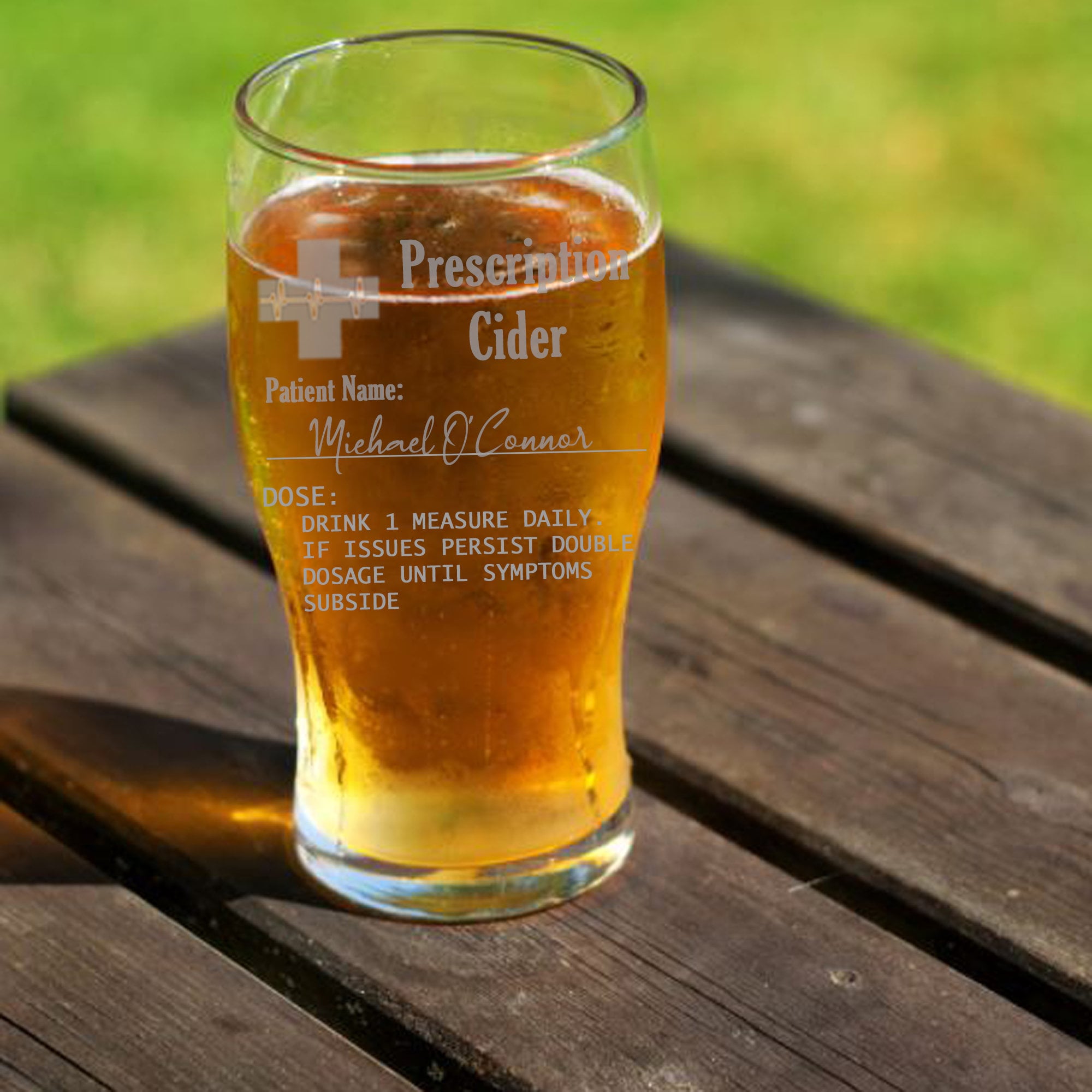 Personalised Engraved Prescription Cider Glass Custom Funny - Etsy Australia Personalised Engraved Prescription Cider Glass Custom Funny - Etsy Australia
