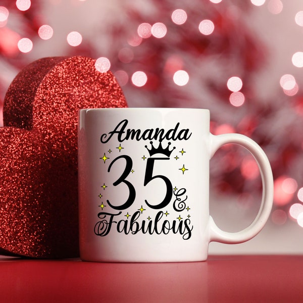 35 tasses personnalisées et fabuleuses | 35e tasse d'anniversaire | Cadeaux pour 35 ans | 35e cadeaux pour elle | Cadeaux pour 35 ans