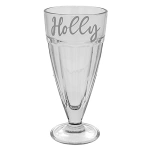 Personalised Engraved Ice Cream Sundae Glass Filled With Chocolates & Sweets | Dessert Glass | Milkshake Cup | Jelly Bowl | Kids Birthday