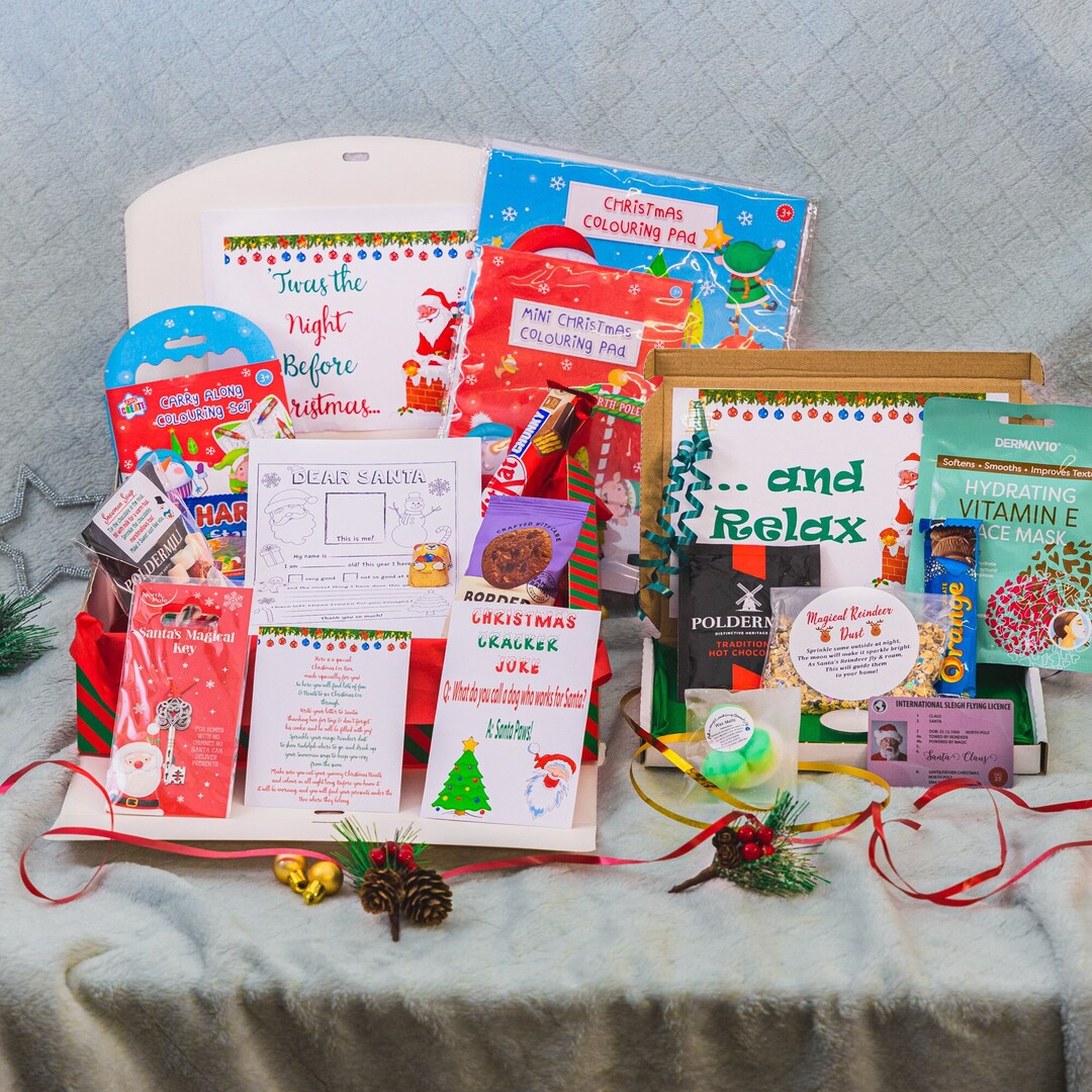 Christmas Eve Box Prefilled Activity Pack for Kids & Parents Xmas Eve