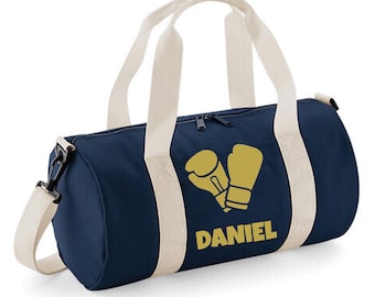 Personalised Boxing Gloves Barrel Design Bag 12L | Stylish and Durable Duffel bag for Boys and Girls | 20x20x40cm 308g Lightweight Holdall