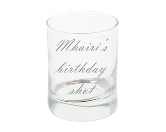 Personalised Engraved Shot Glass Gift Set | 18th 21st 30th 40th Birthday Present | Custom Shot Glass | Big Birthday | Party Favours |
