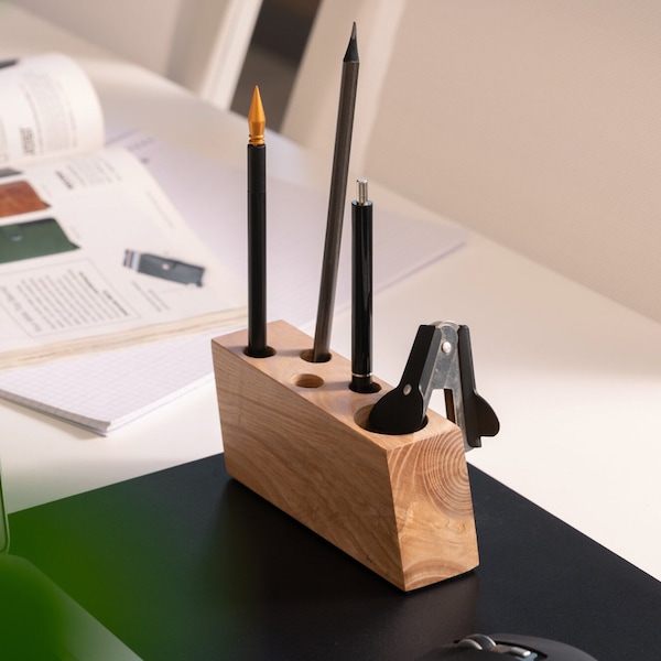 Wooden Pen Holders for Desk Etsy