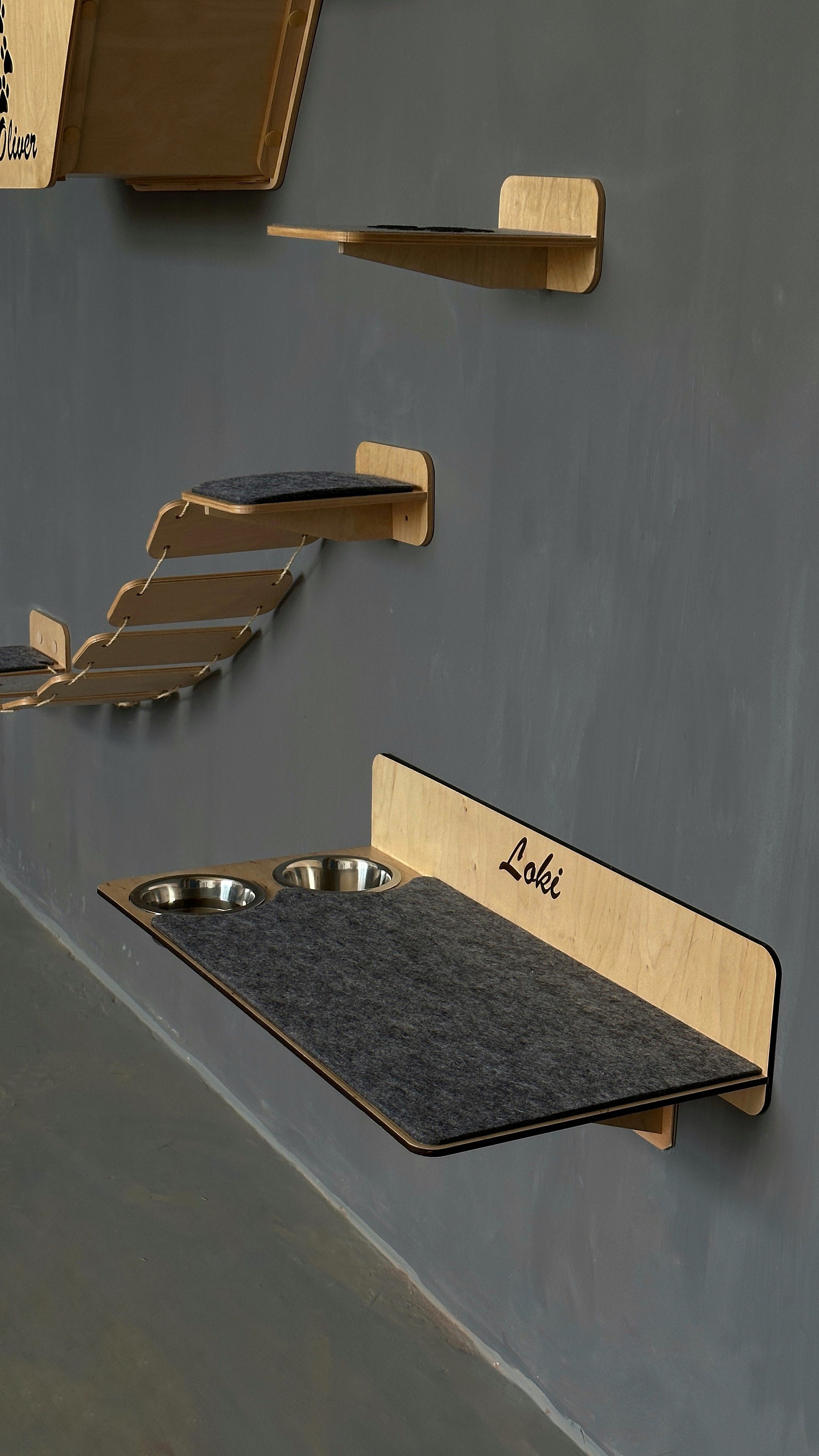 Cat Feeder, Cat Shelf, Cat Wall Bed, Cat Food Shelf Etsy