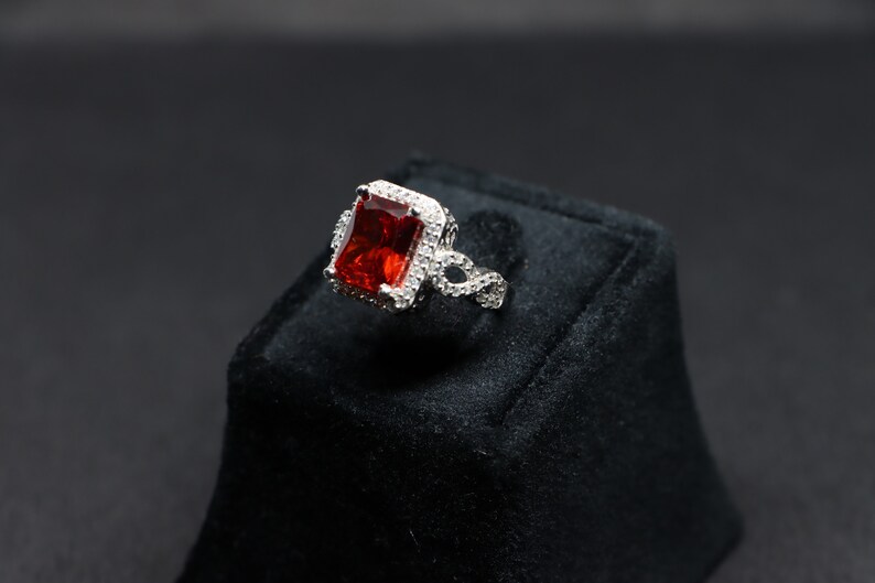 925 Stamped Beautiful Sterling 925 silver women ring with cz stones Comfort fit