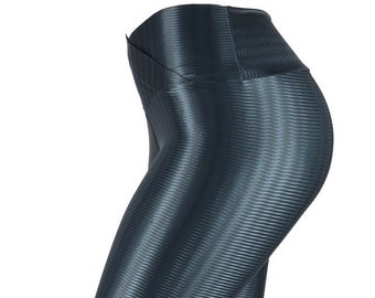 Taille haute 3D Compression Brésilien Leggings Gris