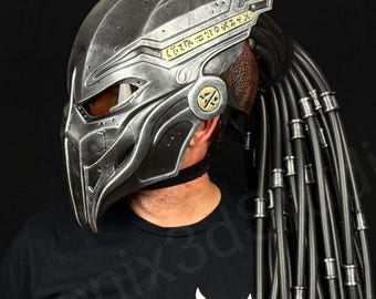 Badlands Predator Mask, Wearable Cosplay Helmet, Alien Hunter Costume Prop