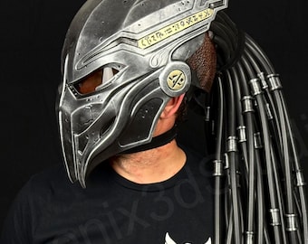 Masque de prédateur des Badlands, casque de cosplay portable, costume de chasseur d'extraterrestres, masque de guerrier de science-fiction, accessoire de costume imprimé en 3D