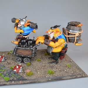 Dota 2 Squee, Milz, und Löffel Figur Diorama: Geek Sammler Geschenk
