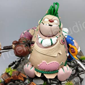 Pudge Toy Butcher Diorama – Dota 2 Collectible with LED Candle – 6 Inches