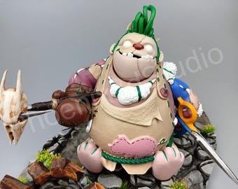 Pudge Toy Butcher Diorama – Dota 2 Collectible with LED Candle – 6 Inches
