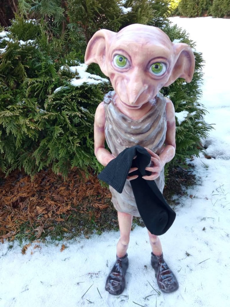 Huge Dobby 10'/20'/full size 3 and a half feet 1.06 m House ELf Figure unique gift image 1