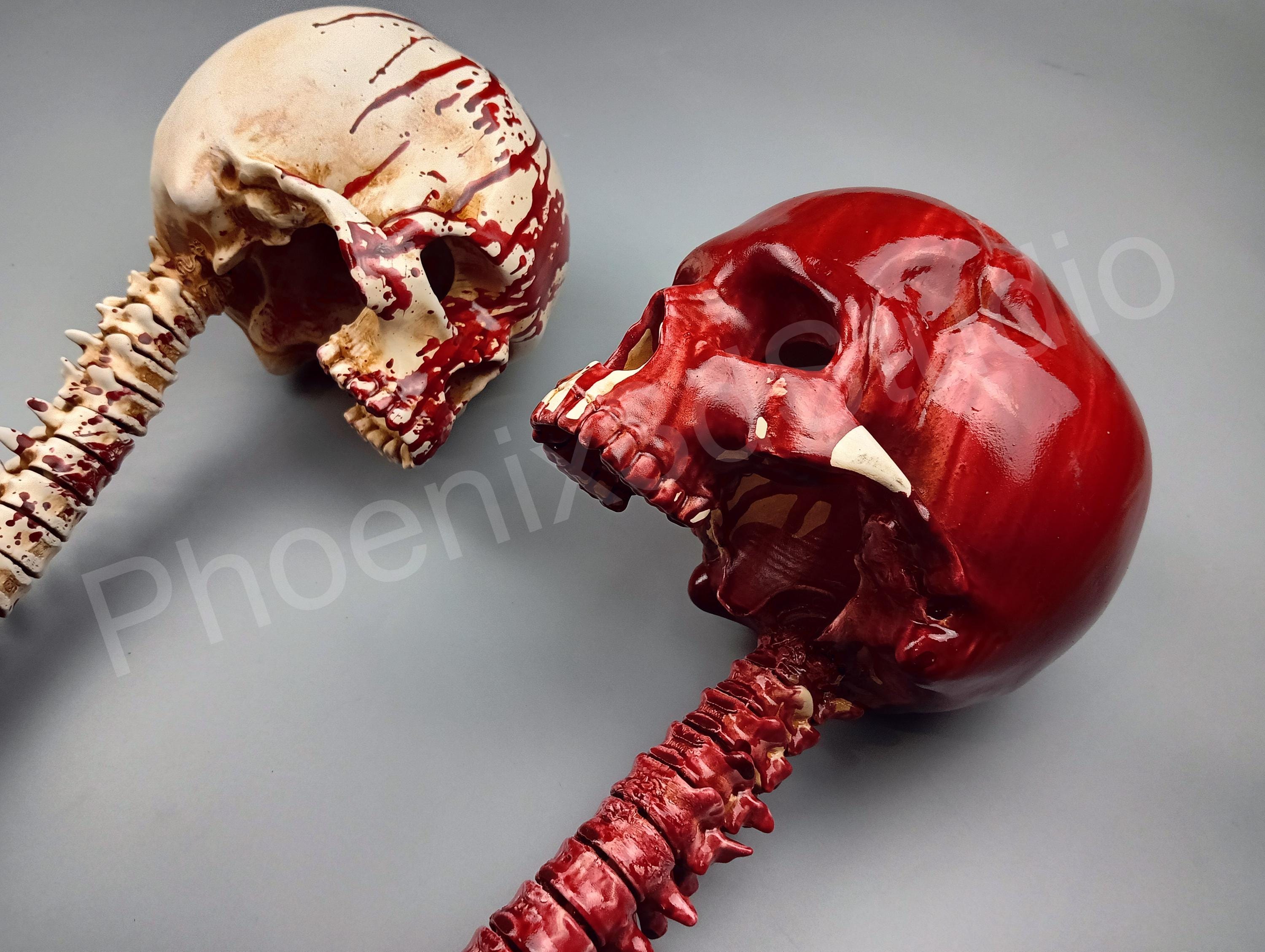 プレデター フルサイズ スパイン トロフィー スカル付き - 血まみれ