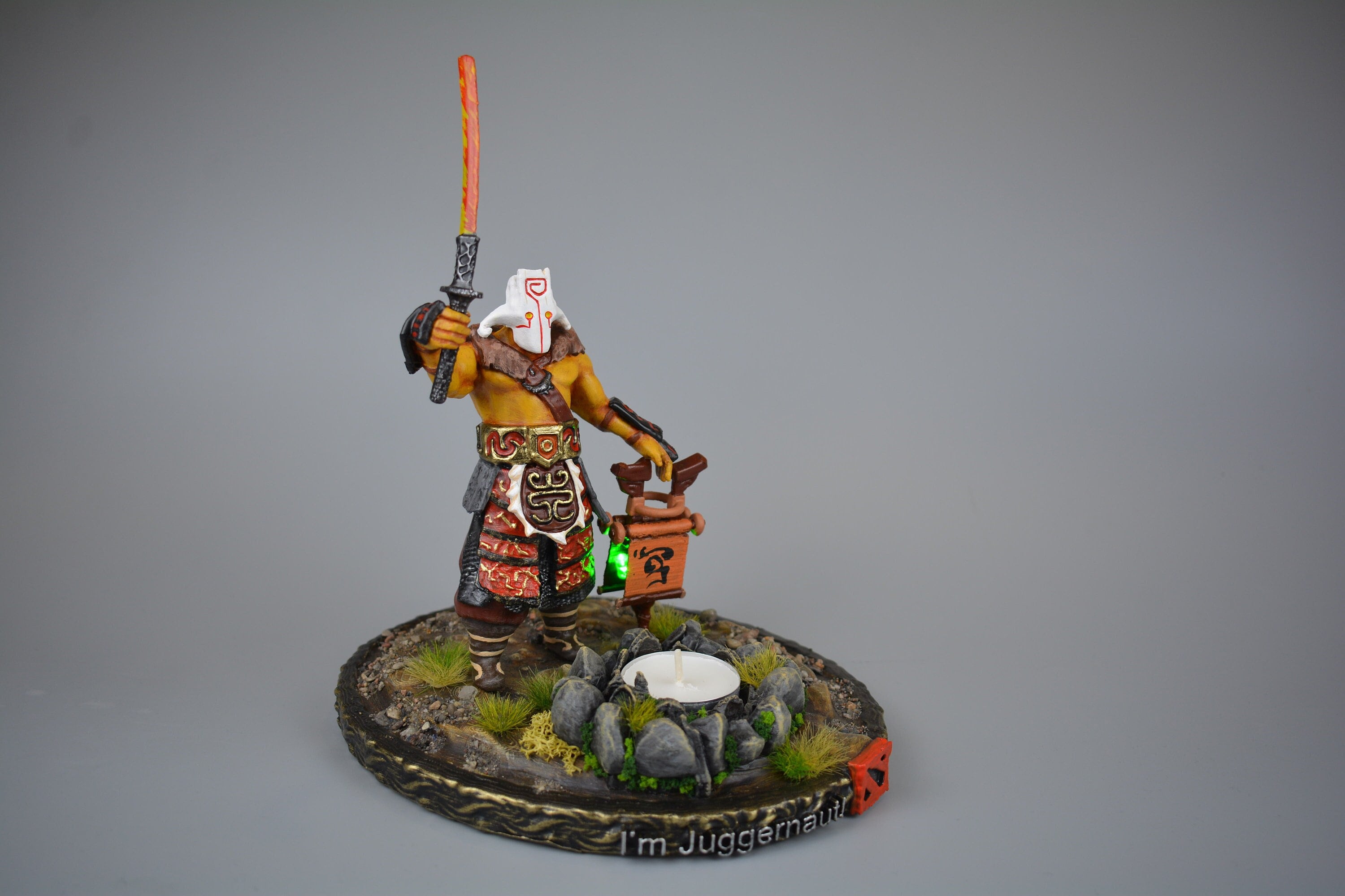 Figurine Juggernaut diorama Dota candlestick collectible gift for geek