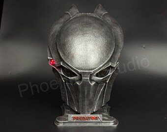 Masque de fauconnier prédateur – Présentoir mural décoratif | Casque de cosplay de science-fiction | Accessoire de collection