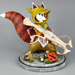 Hoodwink Dota 2 Figurine | 6&quot; or 8&quot;  Gaming Statue | Dota 2 Fan Art Collectible | Gamer Desk Decor | Fantasy Figurine