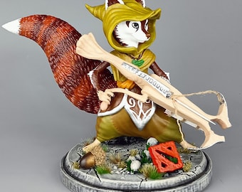 Hoodwink Dota 2 Figurine: Hand-Painted Gaming Statue