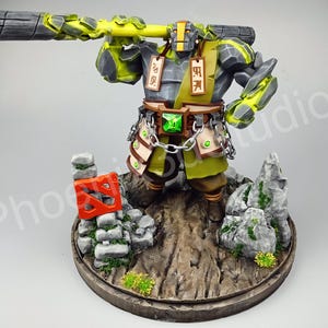 Earth Spirit Diorama Figure – Dota 2 Collectible, 10 Inches Tall
