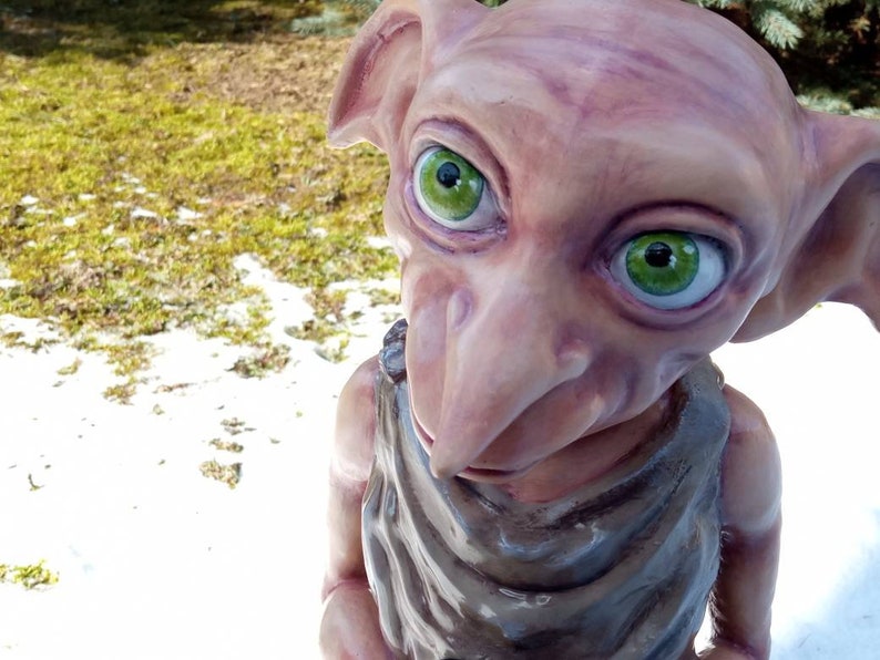 Huge Dobby 10'/20'/full size 3 and a half feet 1.06 m House ELf Figure unique gift image 2